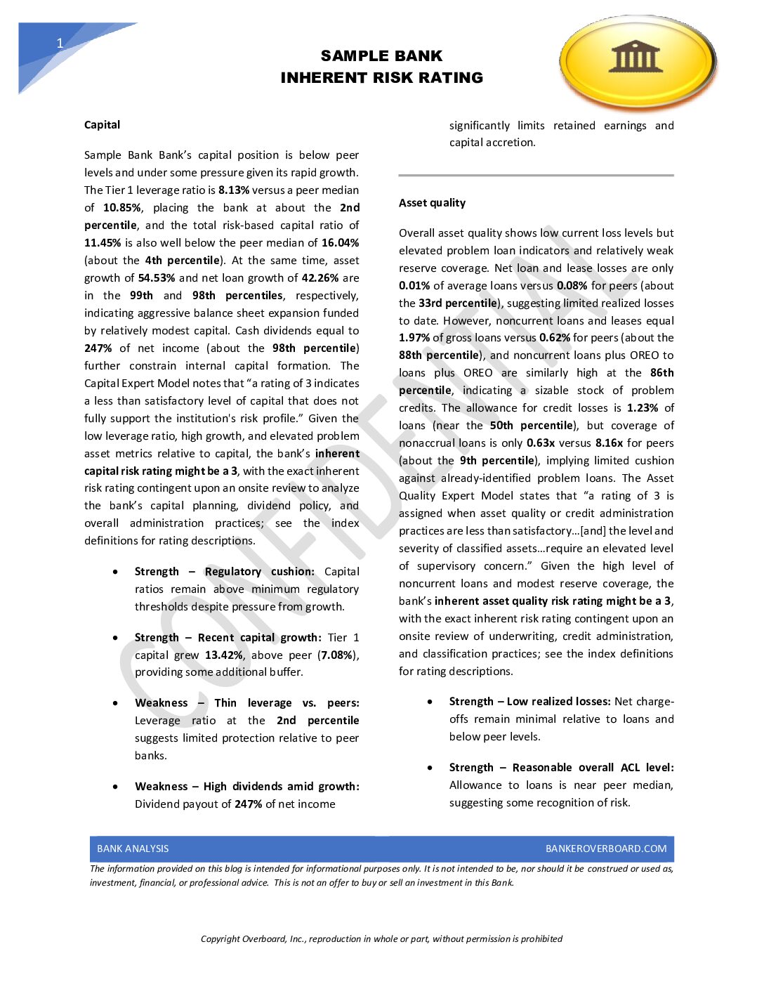 Traditional Risk Profile Analysis
